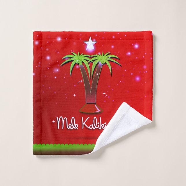 Conjunto De Toalhas Mele Kalikimaka Palm Tree para Xmas (Pano de lavar)