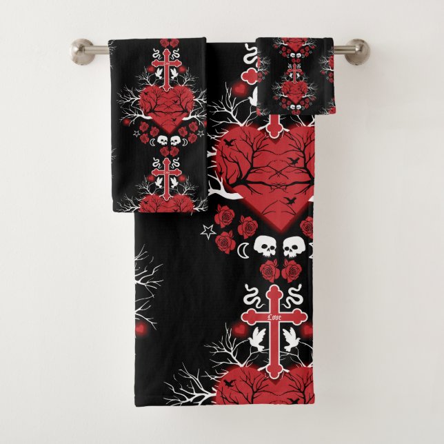Conjunto De Toalhas Melhores Acessórios Góticos para Presente (Insitu)