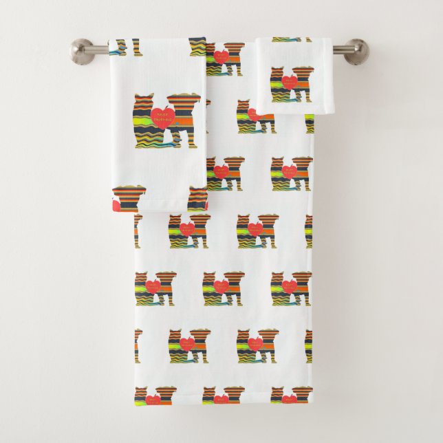 Conjunto De Toalhas Melhores Amigos De Cães E Gatos (Insitu)