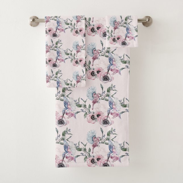 Conjunto De Toalhas Melodia Rosa  (Insitu)