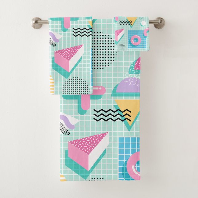 Conjunto De Toalhas Memphis Sweet Candies (Insitu)