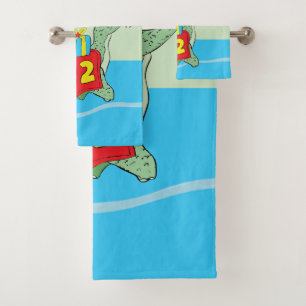 Conjunto De Toalhas Menino, 2º Aniversário Dinossauro