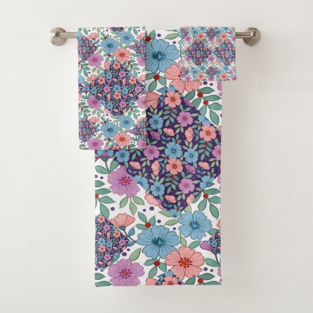 Conjunto De Toalhas Mercado de flores de Londres (Insitu)