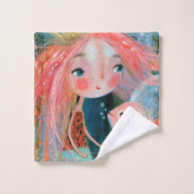 Mermaid Princess With Pink Fish Friend
