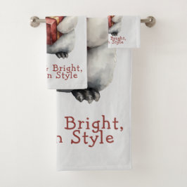 Conjunto De Toalhas Merry & Bright Penguin Christmas