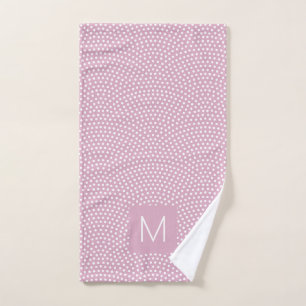 Conjunto De Toalhas Mesma Komon Rosa Monograma