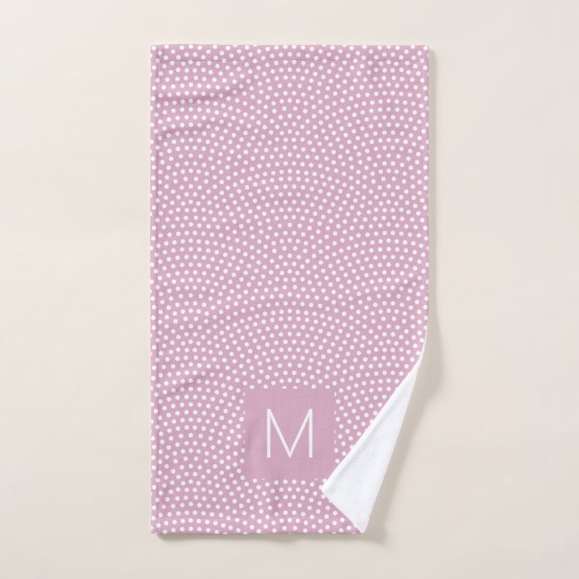 Conjunto De Toalhas Mesma Komon Rosa Monograma (Toalha de mão)