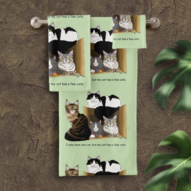 Conjunto De Toalhas Meu gato tem gatos (Criador carregado)