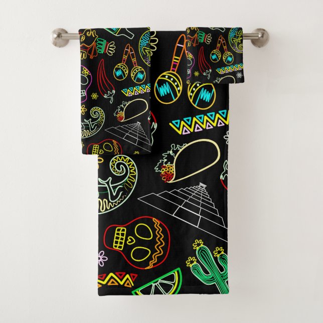 Conjunto De Toalhas México Fiesta Pattern (Insitu)