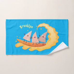 Conjunto De Toalhas Milhas de nachos, batatas fritas, canecas, surf