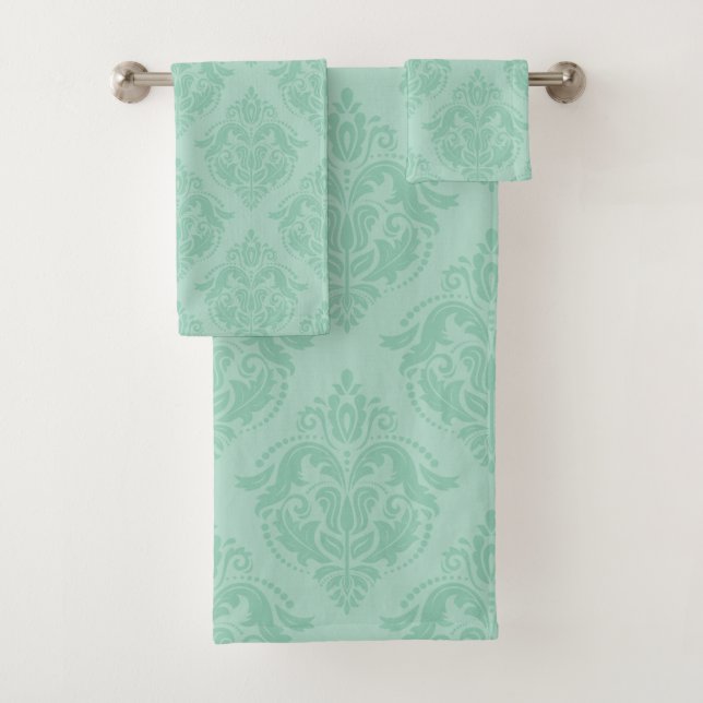 Conjunto De Toalhas Ming-green no padrão de amortecedores verdes (Insitu)