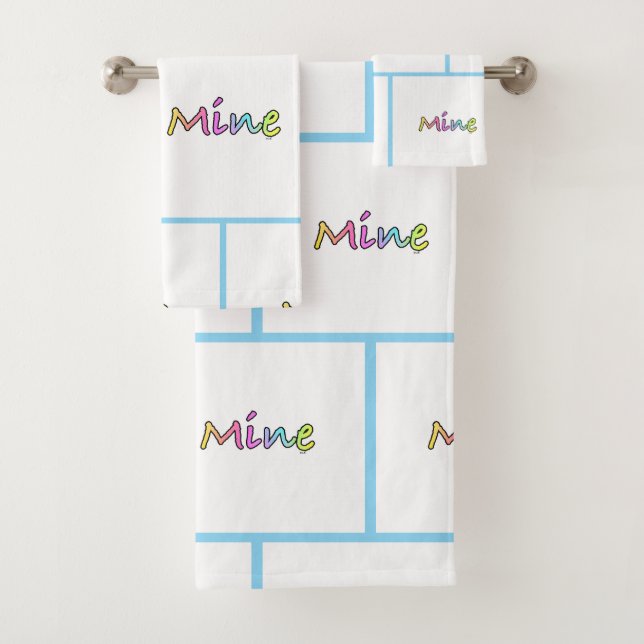 Conjunto De Toalhas Minha Grade Azul (Insitu)