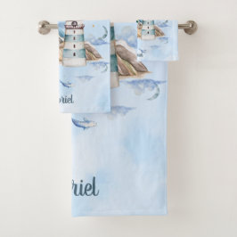 Conjunto De Toalhas Mini Chefe Navio No Oceano Personalizável