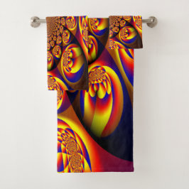 Conjunto De Toalhas Miniesferas azuis, amarelas, Douradas