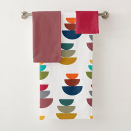 Conjunto De Toalhas Minimalismo moderno do brilho do século médio