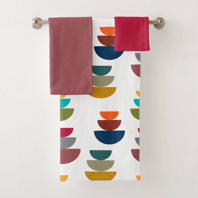 Conjunto De Toalhas Minimalismo moderno do brilho do século médio (Insitu)