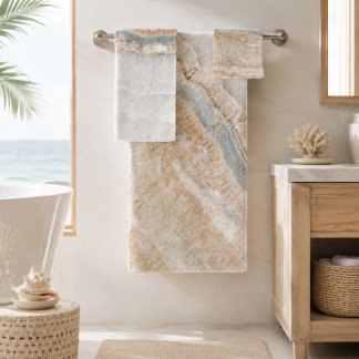 Conjunto De Toalhas minimalista moderno chique bege bege branco mármor