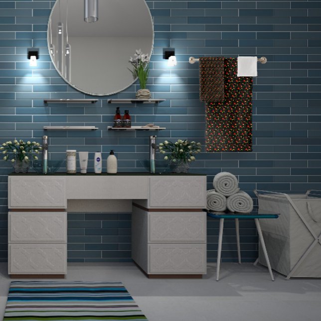 Conjunto De Toalhas Minivarinho Preto e Branco (Criador carregado)