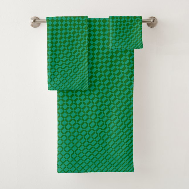Conjunto De Toalhas "Mirage"| Emerald Green em Deep Green| (Insitu)