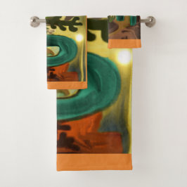 Conjunto De Toalhas Missão Abstrato Art Espanhola do Sudoeste