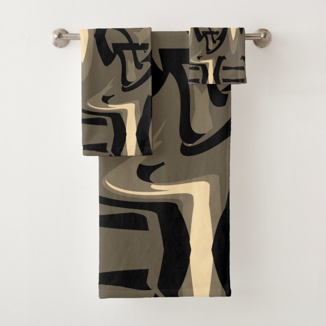 Conjunto De Toalhas Mistura de Arte Nativa Indiana e Japonesa (Insitu)