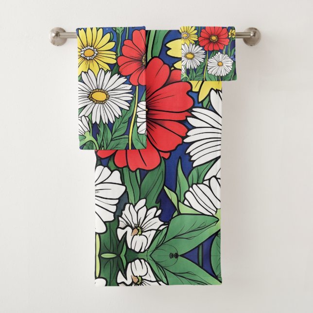 Conjunto De Toalhas Mistura de flores (Insitu)