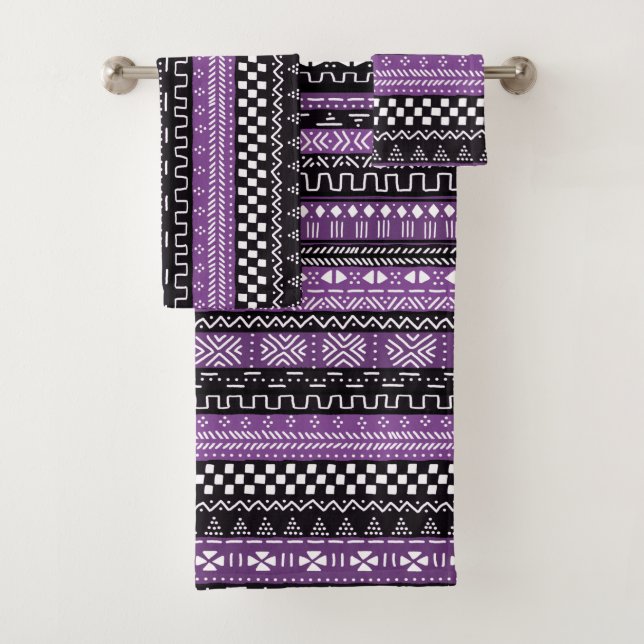 Conjunto De Toalhas Mistura de Muda Moderna Roxo (Insitu)