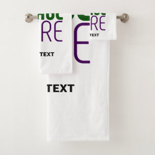 CONJUNTO DE TOALHAS MODELO DE TEXTO DE IMAGEM BRANCA SIMPLES EDITÁVEL