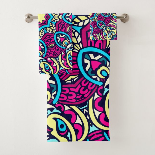 Conjunto De Toalhas Modern Boho Mandala (Insitu)