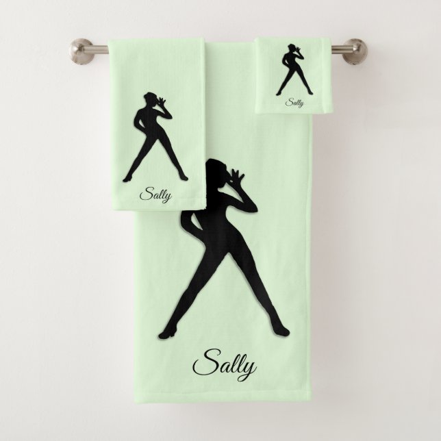 Conjunto De Toalhas Modern Dance Pastel Green (Insitu)