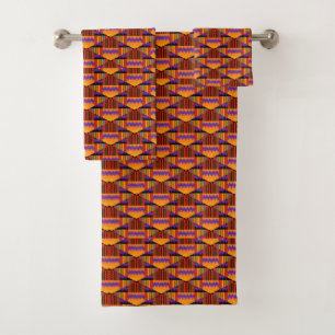Conjunto De Toalhas Modern Kente Design Towel Set