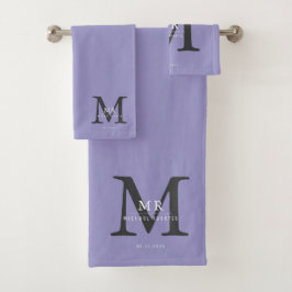 Conjunto De Toalhas Modern Luxury Monogram Colour Match 