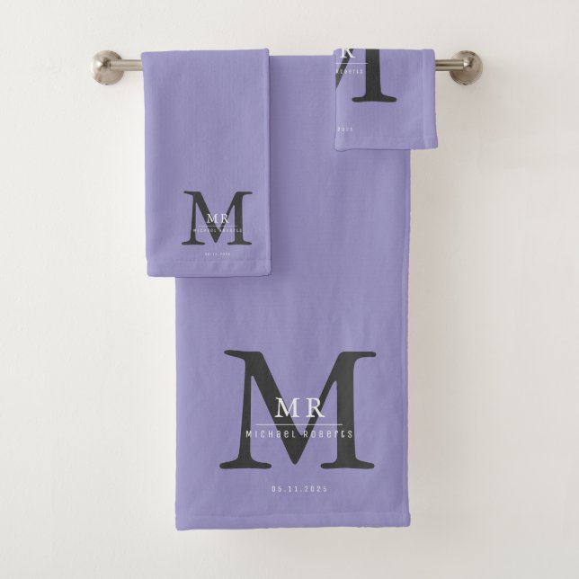 Conjunto De Toalhas Modern Luxury Monogram Colour Match  (Insitu)