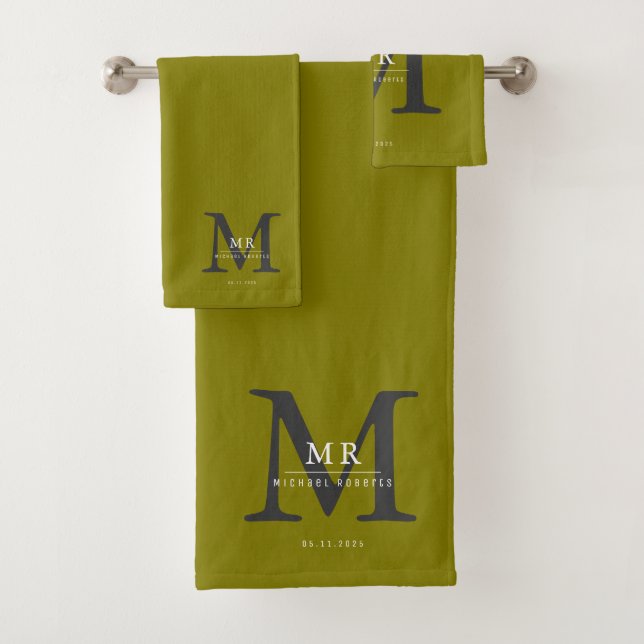 Conjunto De Toalhas Modern Luxury Monogram Colour Match  (Insitu)