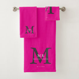 Conjunto De Toalhas Modern Luxury Monogram Colour Match 