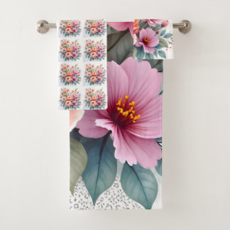 Conjunto De Toalhas Modern Wildflowers Beautiful Luxury Collection