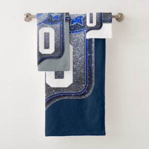 Conjunto De Toalhas Moderno Elegante Glitter College Futebol americano