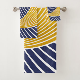 Conjunto De Toalhas Moderno, simples, elegante, ondas, linhas, faixas