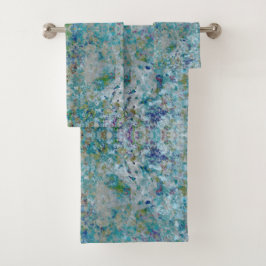 Conjunto De Toalhas Moderno Único De Um Design De Arte Abstrato