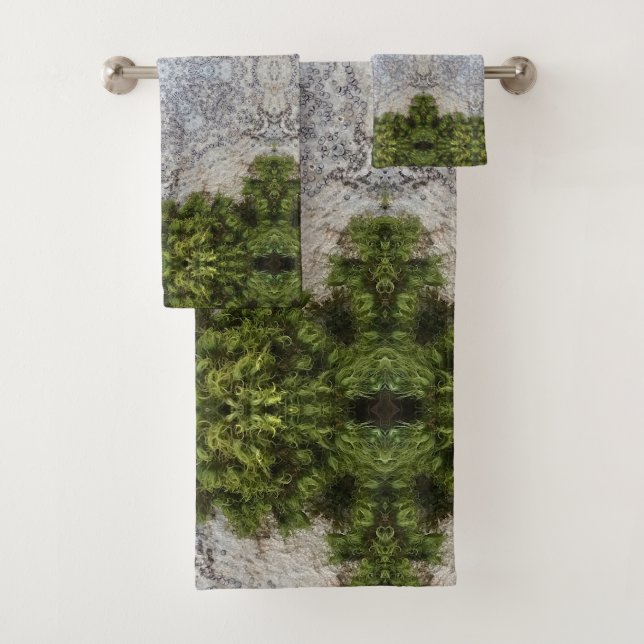 Conjunto De Toalhas Moisés Verdes e Arte da Terra (Insitu)