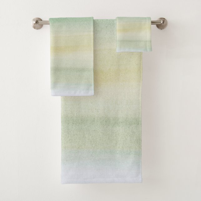 Conjunto De Toalhas Molho Amarelo Verde Sonho #1 #pintura  (Insitu)