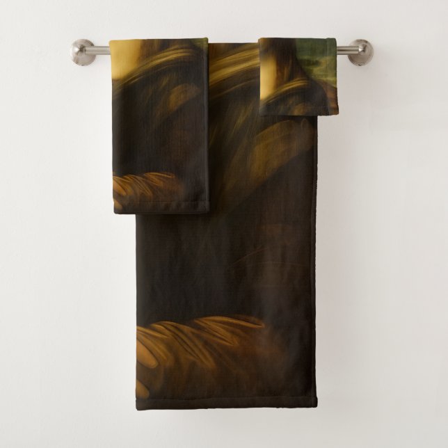 Conjunto De Toalhas Mona Lisa Piscando Goma-Bolha Rosa (Insitu)