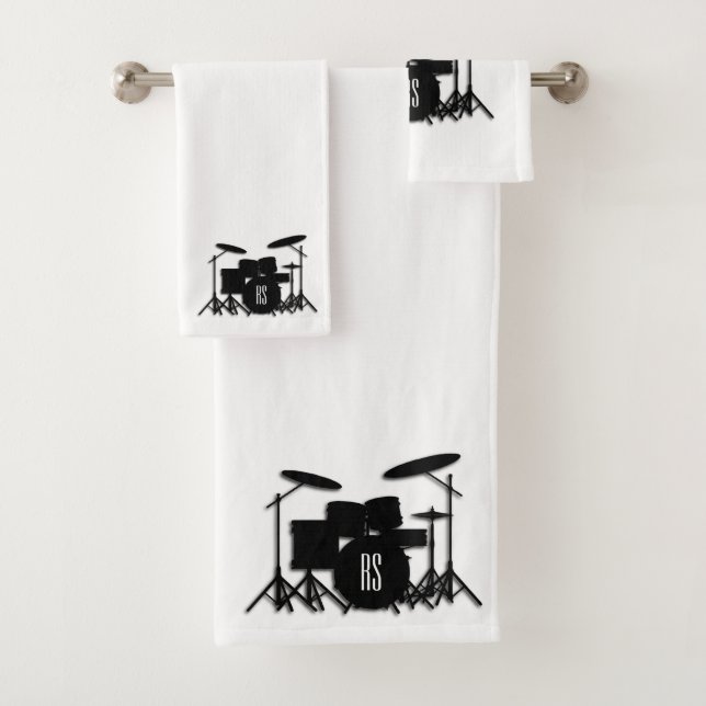 Conjunto De Toalhas Monogram Drum Set (Insitu)