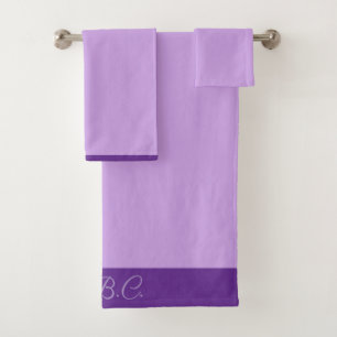 Conjunto De Toalhas Monograma de Lavanda Lusciosa