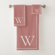 Monograma Elegante Marrom Rosado Minimalista Sofis