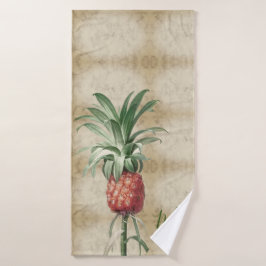 Conjunto De Toalhas Monograma Elegante Tropical de Abacaxi
