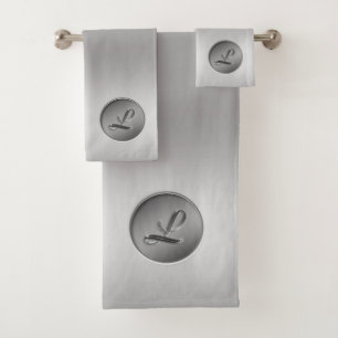 Conjunto De Toalhas Monograma "Letra L"