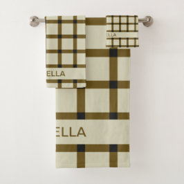 Conjunto De Toalhas Monograma Personalizado