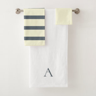 Conjunto De Toalhas Monograma Personalizado Verde & Amarelo