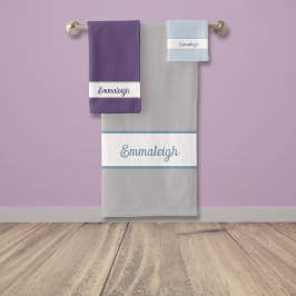 Conjunto De Toalhas Monograma Simples Moderno